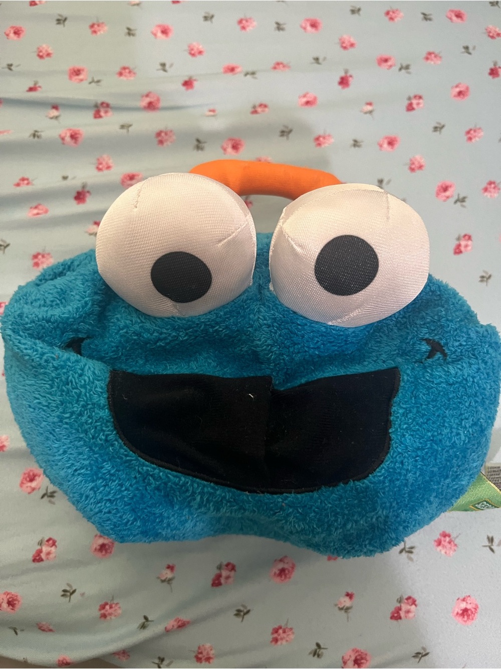 Plush Blue Monster Kids Toy Carry Bag with Handle
